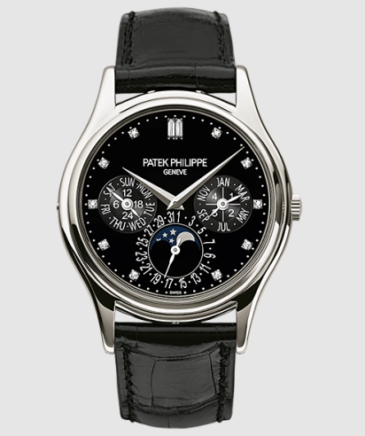 Review Patek Philippe Grand Complications Perpetual Calendar 5140 Platinum Black Replica Watch 5140P-013